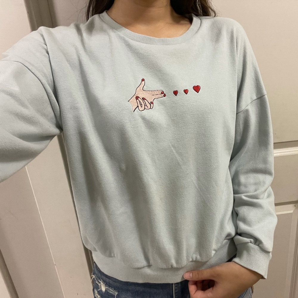 Fingertips mint sweatshirt (S-M)